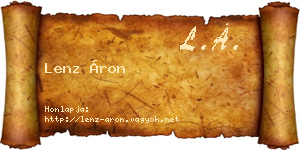 Lenz Áron névjegykártya