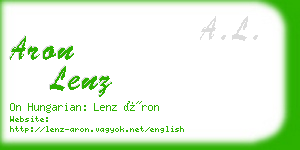 aron lenz business card